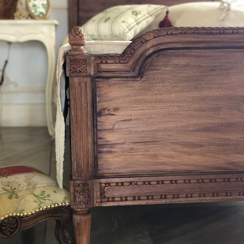 Louis XVI quintessential bed in Provençal finish