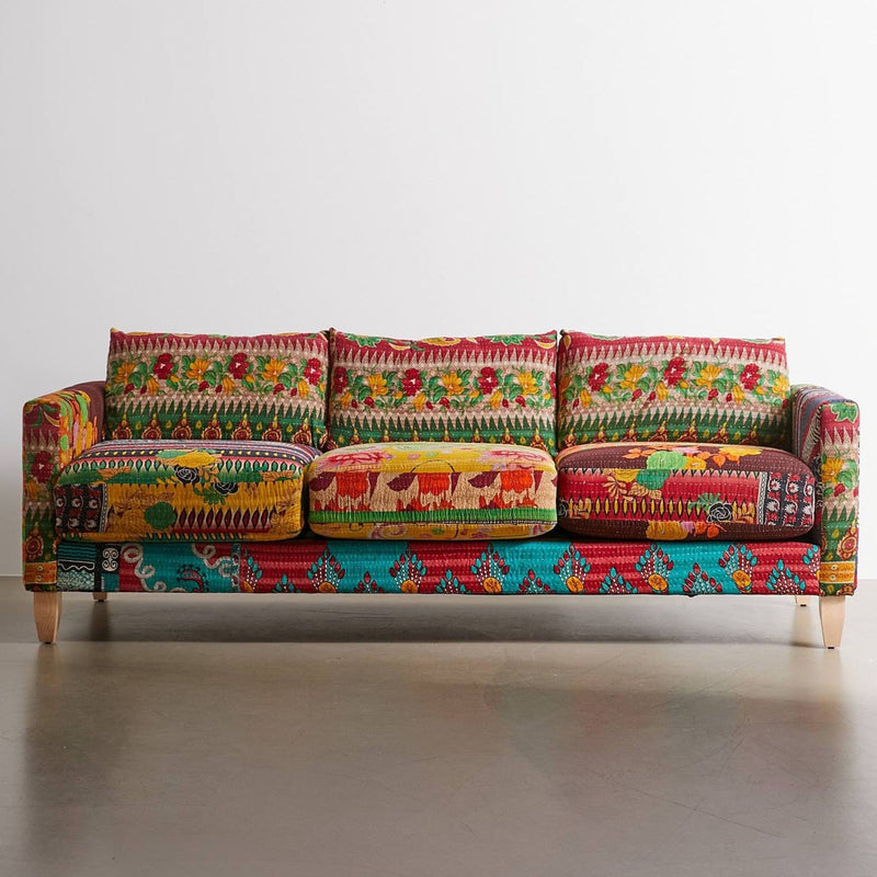 Kantha Three Seater Sofa