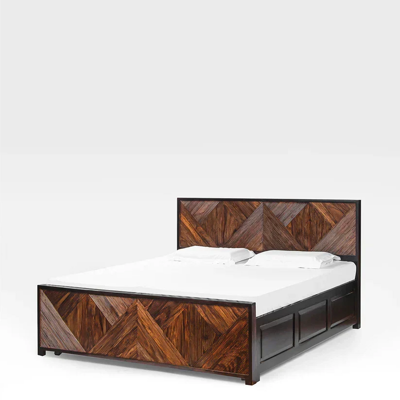 Nevvil Modern Hydraulic Bed  - Wooden Empiro