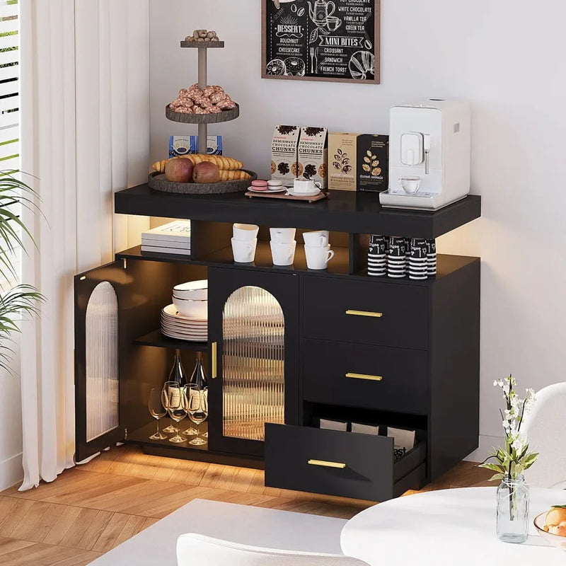 39.37'' Sideboard Cabinet with RGB LED Lights