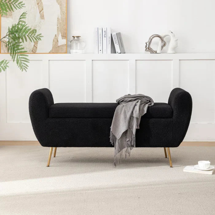 Ferry Upholstered Flip Top Storage Bench - craft decor