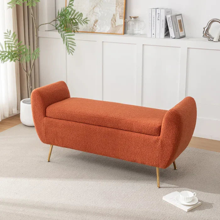 Ferry Upholstered Flip Top Storage Bench - craft decor