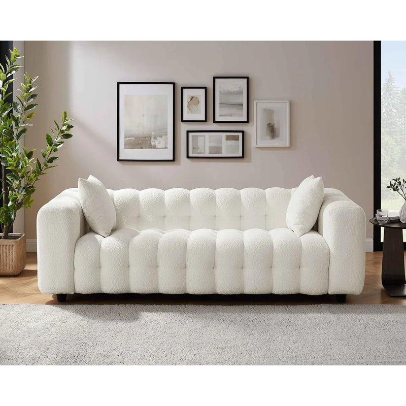 MINIMORE Modern 89.4'' Square Arms Chesterfield Sofa