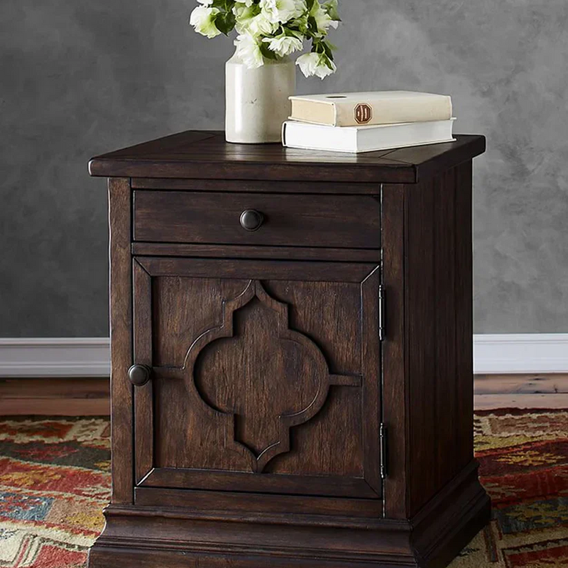 Kiwi Solid Wood Bed Side Table - Craft Decor