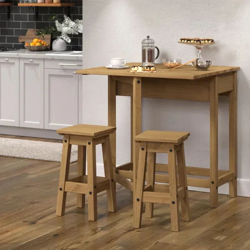 Haplon 2 Seater Solid Wood Dining Set - Wooden Empiro