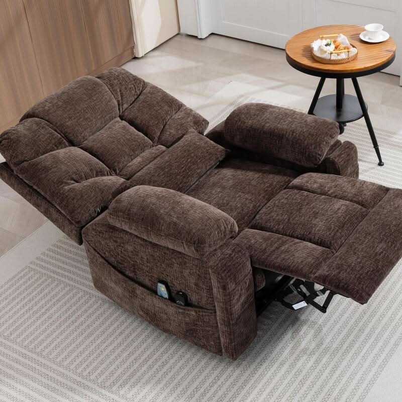 Luxuriant Overstuffed Power Lift Recliner with Dual Motors,Wireless Charging,Lumber Pillow,USB/Type C Charging