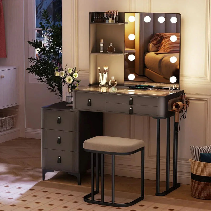 Makeup Vanity with 3 Lighting Colors