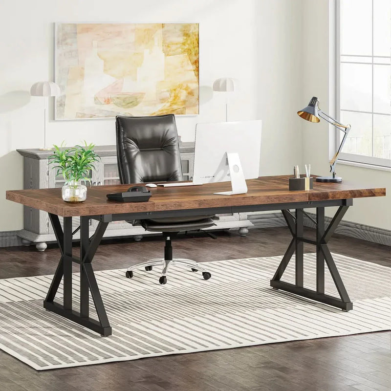Berring Metal Base Computer Desk - Craft Decor