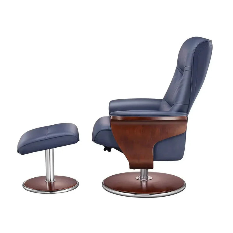 Navik Recliner Chair With Ottoman - Wooden Empiro