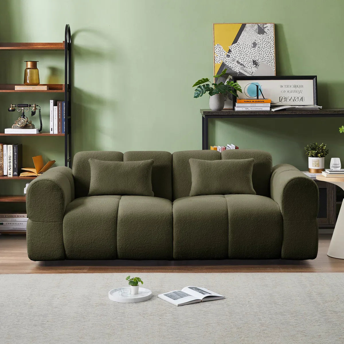 Jaksi Upholstered Sofa - Wooden Bazar