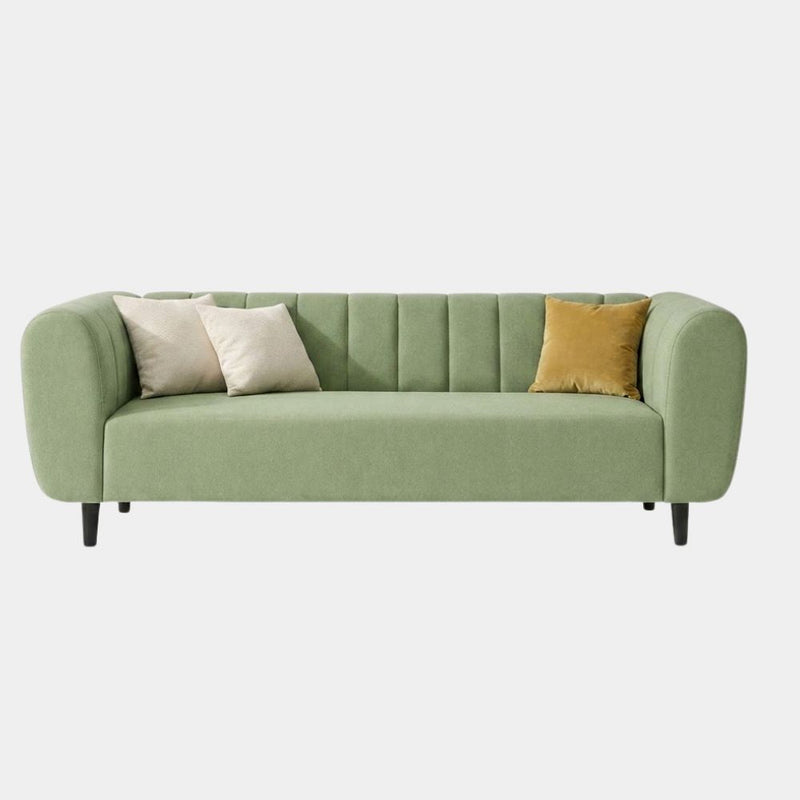 Modern Sage Green Fluted 3 Seater Sofa