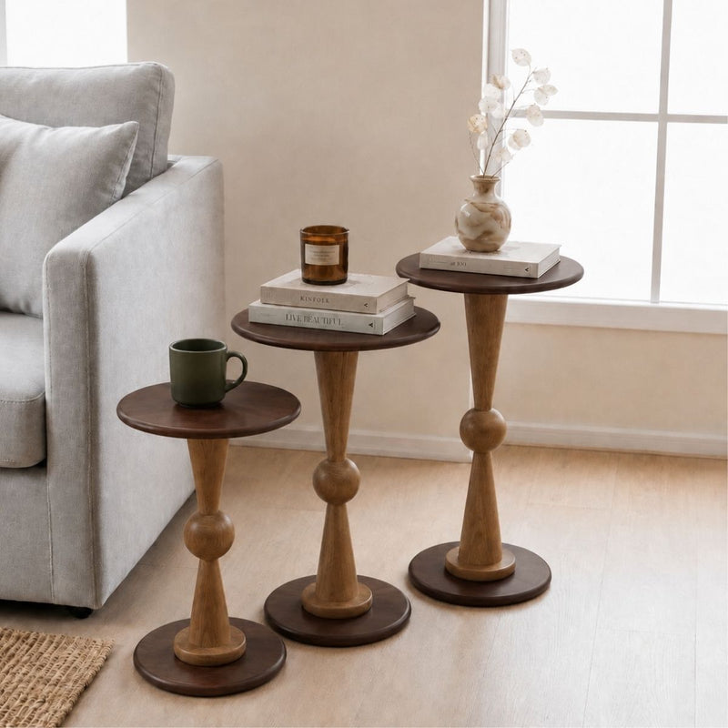 Casa Wooden Side Table - Side Tables - Gharaana