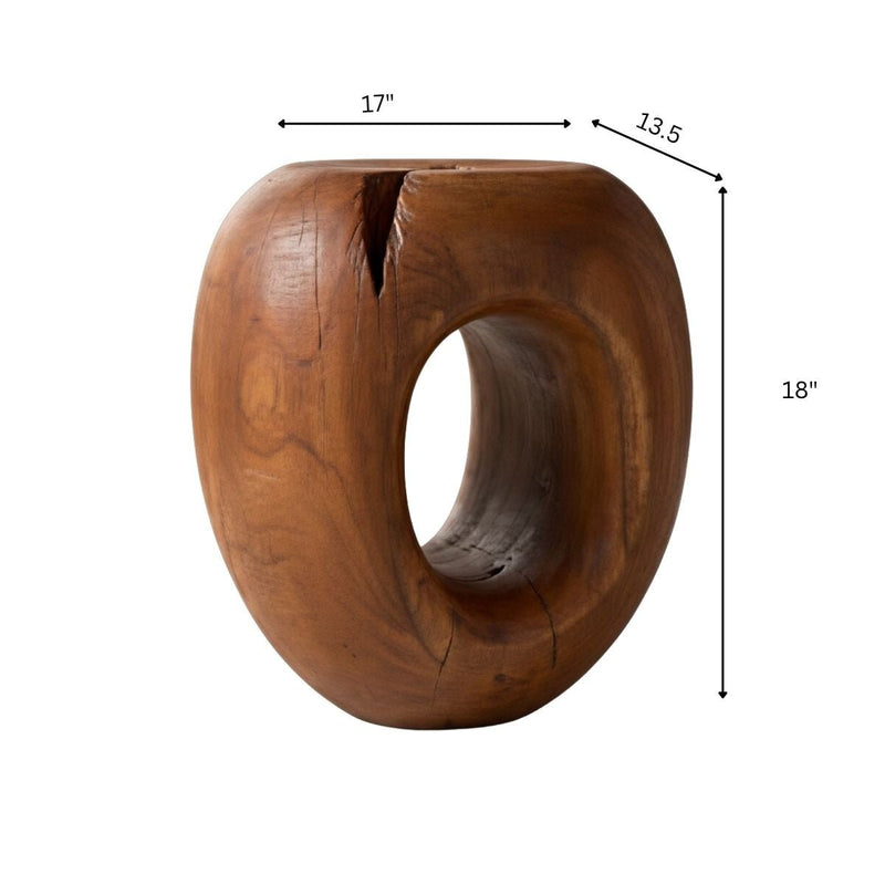 Ring Hollow Wooden Side Table