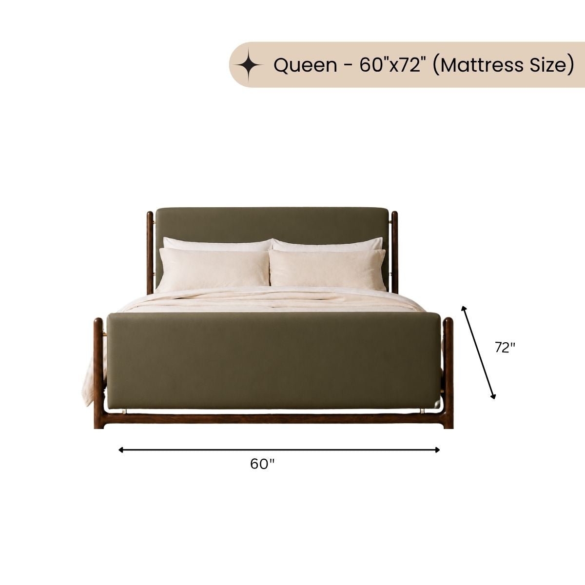 Hardik 100% Solid Wood Upholstered Bed - Beds - Gharaana