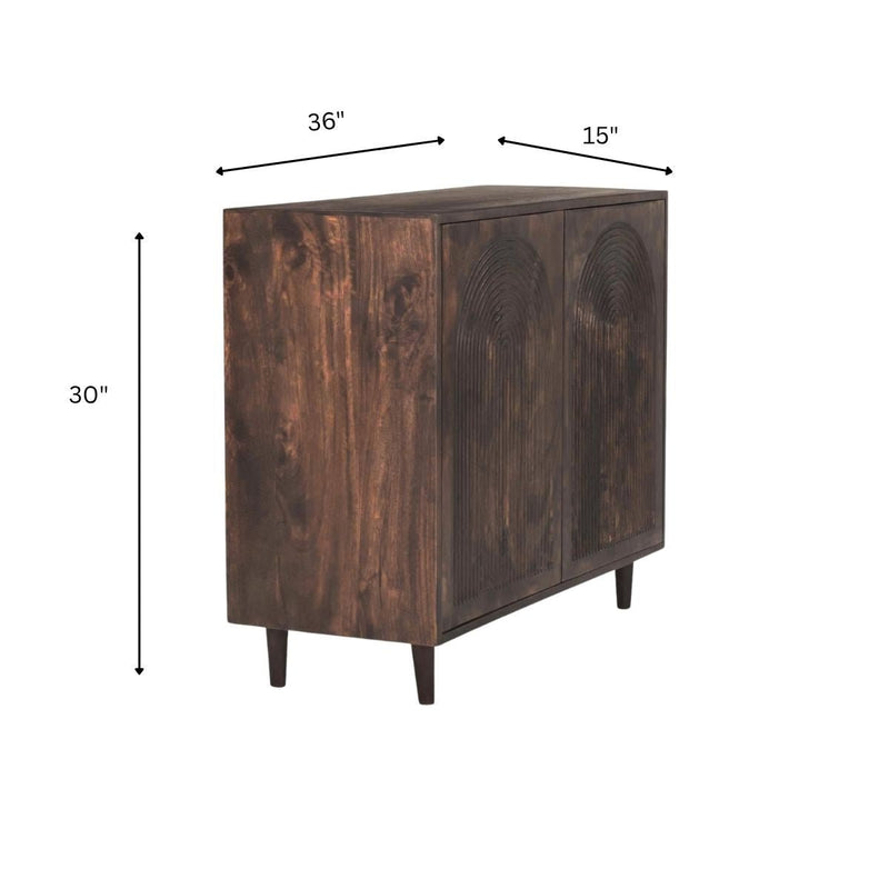 Flute Wooden Storage Cabinet