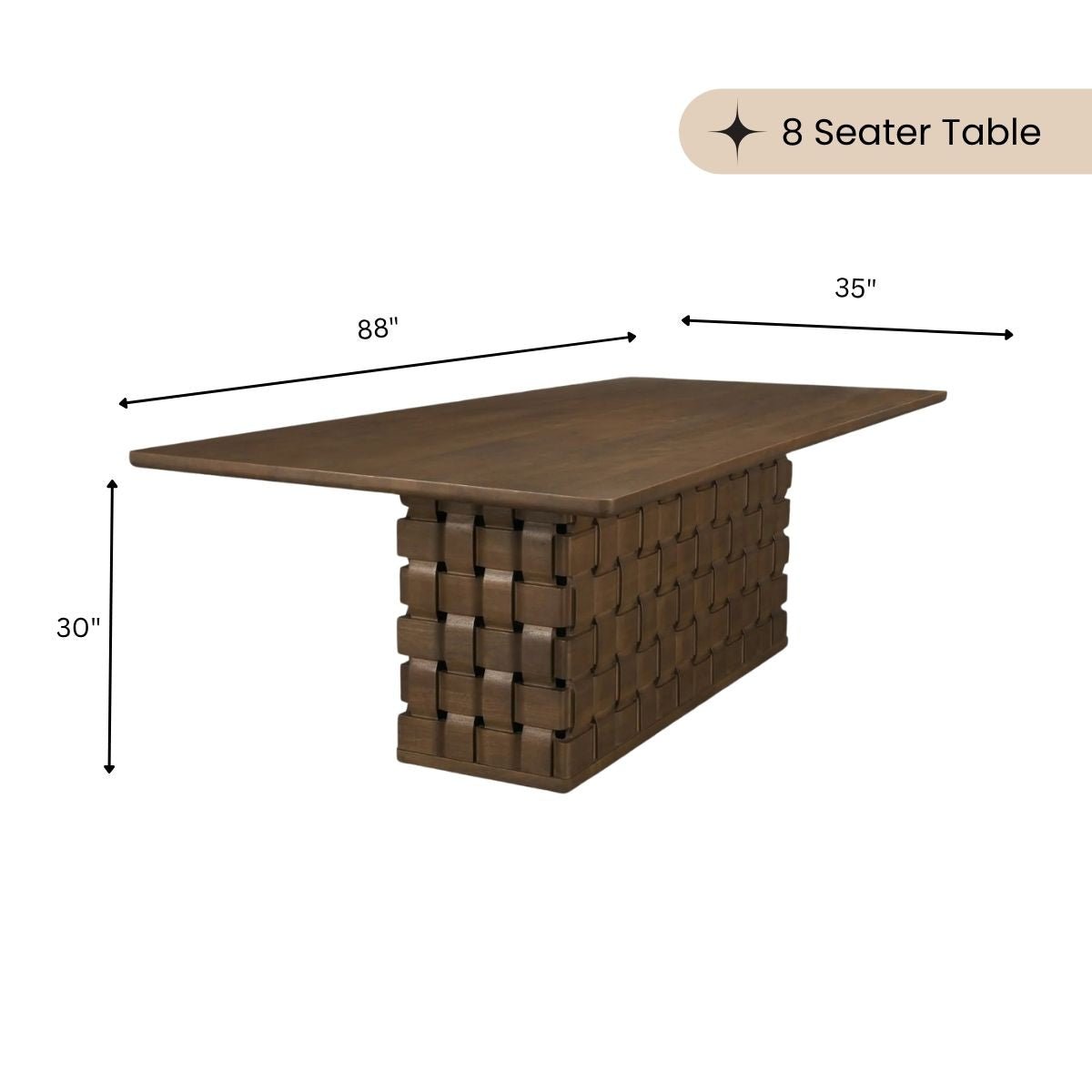 Alexa Wooden Dining Table Set - Dining Set - Gharaana