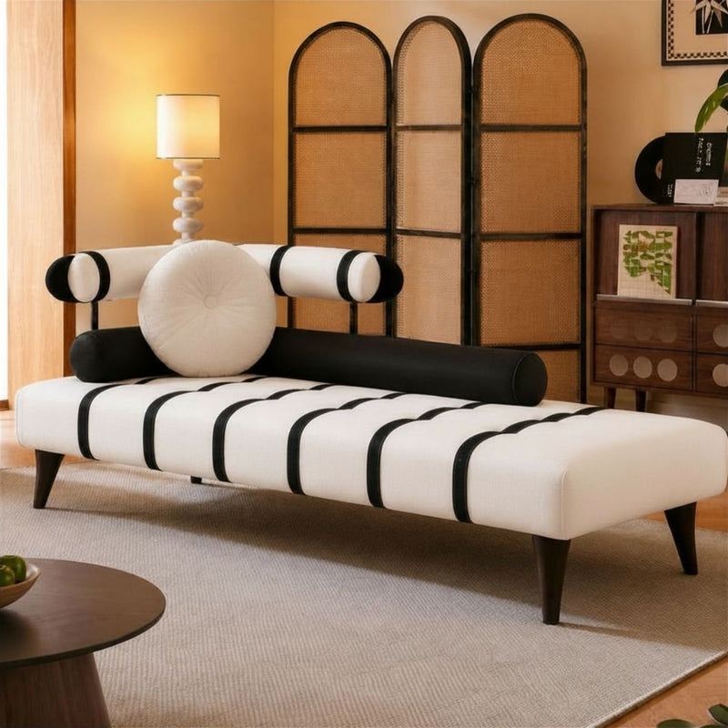 Ecplise Striped Upholstered Daybed