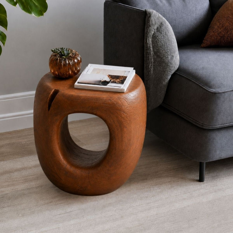 Ring Hollow Wooden Side Table