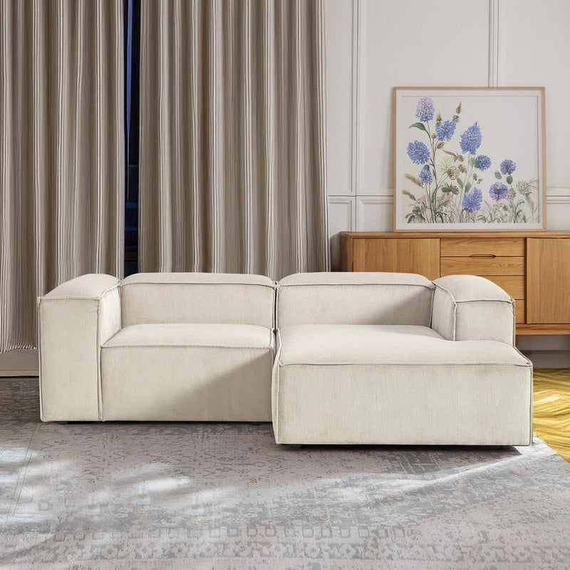 Assisi L-Shape Sofa in Off White