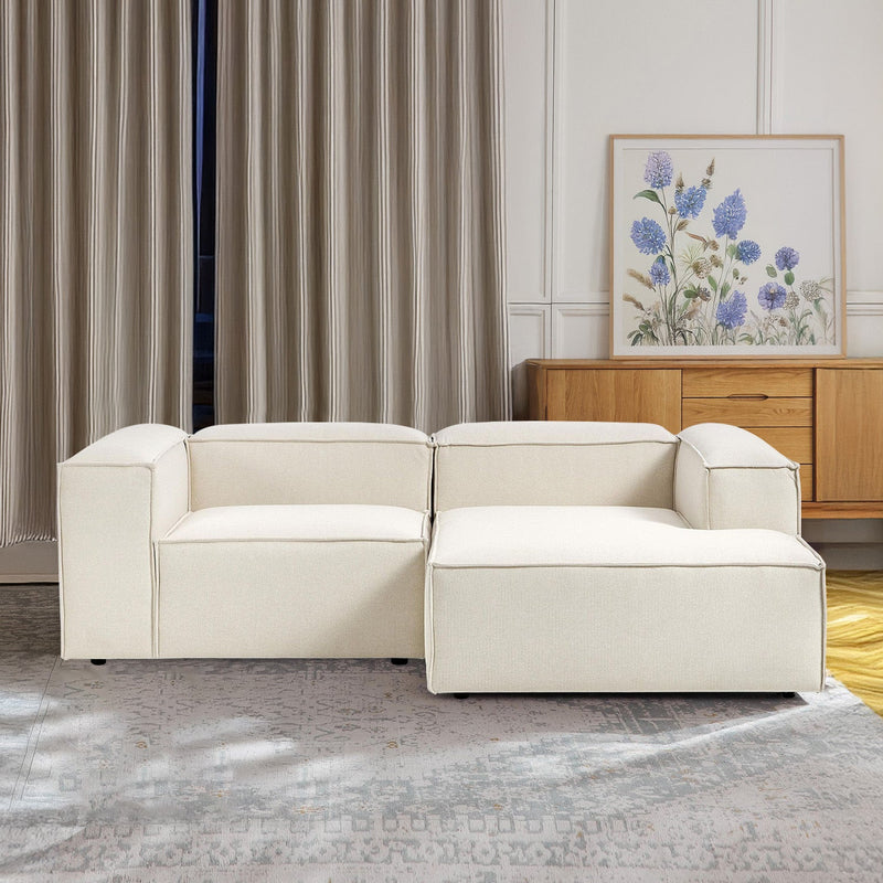 Assisi L-Shape Sofa in White