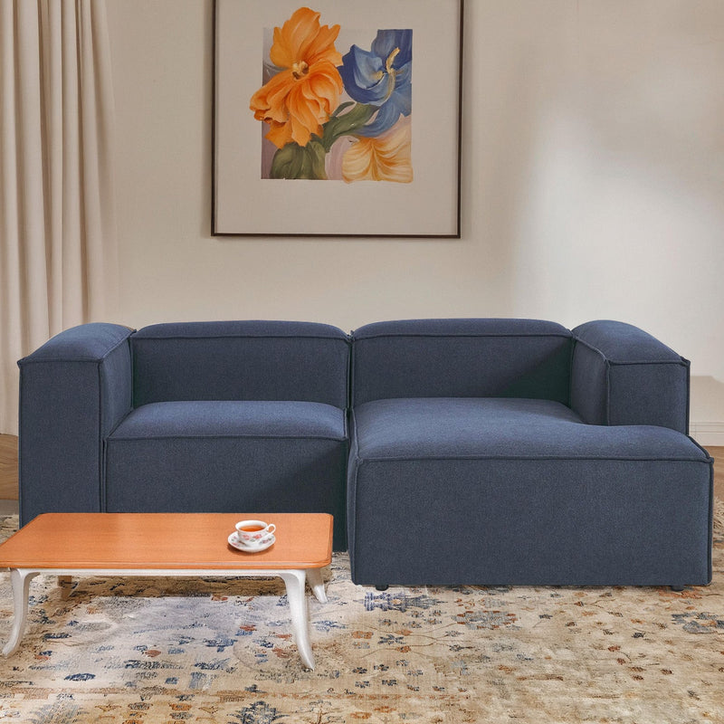 Assisi L-Shape Sofa in Blue