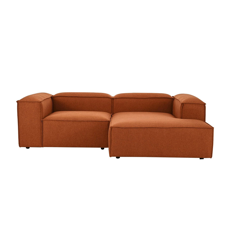 Assisi L-Shape Sofa in Rust Brown