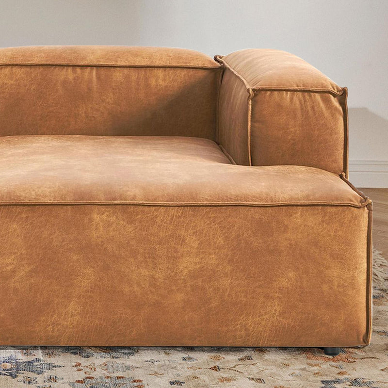Assisi L-Shape Sofa in Brown