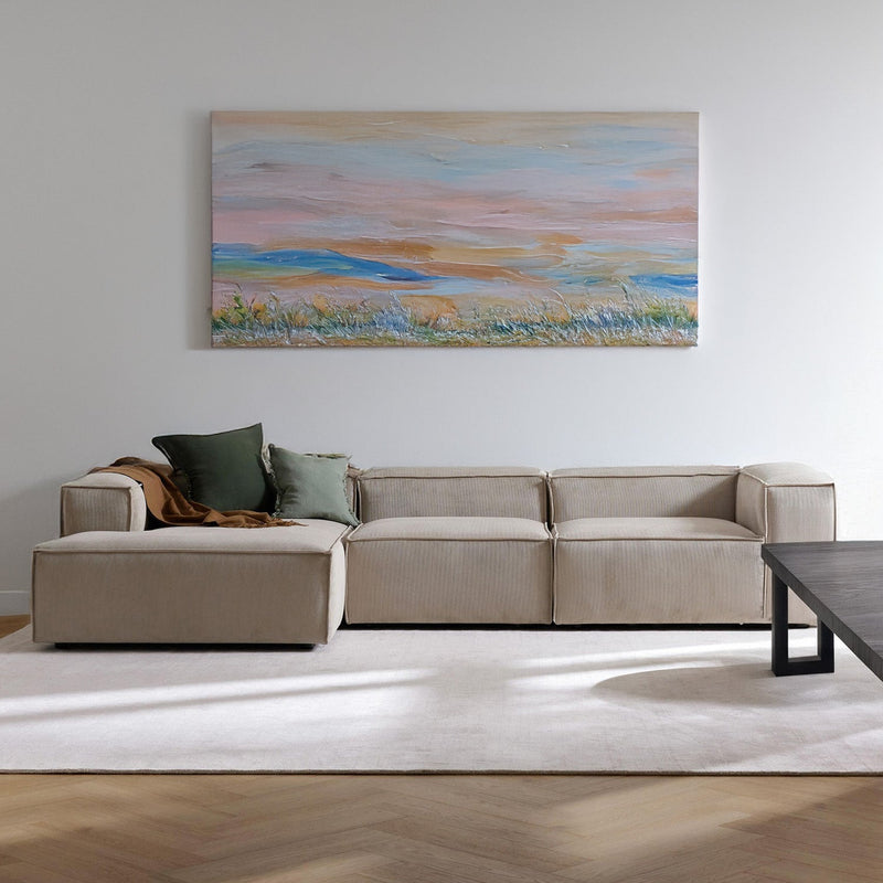 Trevi L-Shape Sofa in Off White