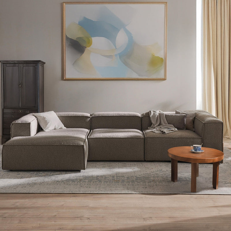 Trevi L-Shape Sofa in Ash Gray