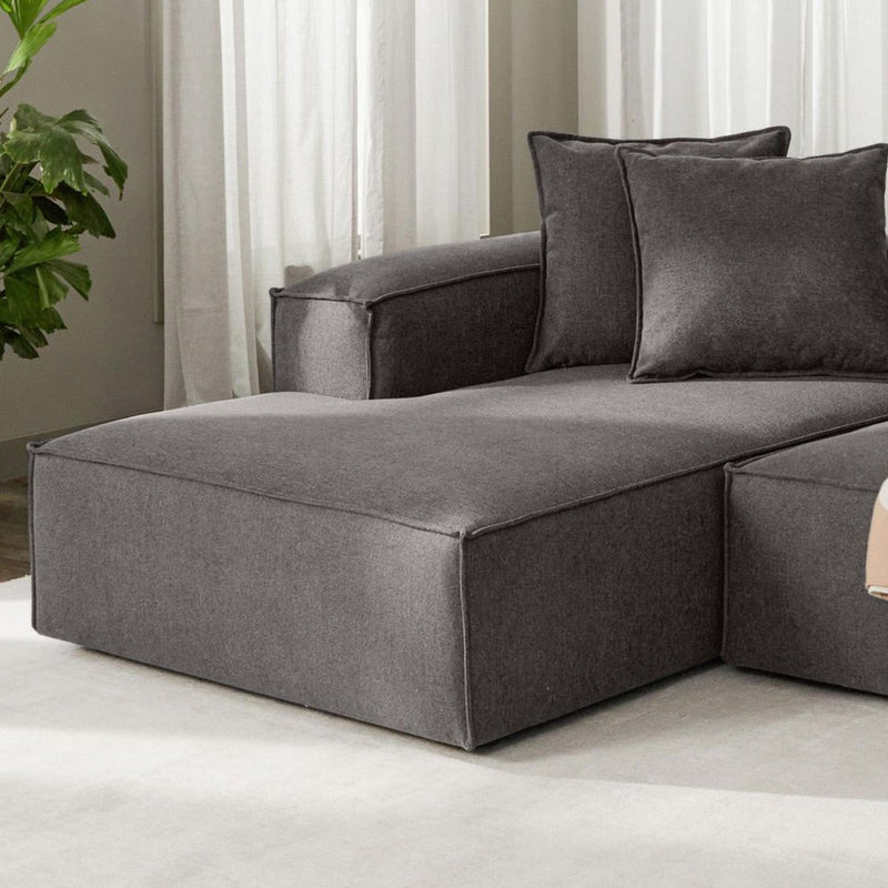 Trevi L-Shape Sofa in Dark Gray