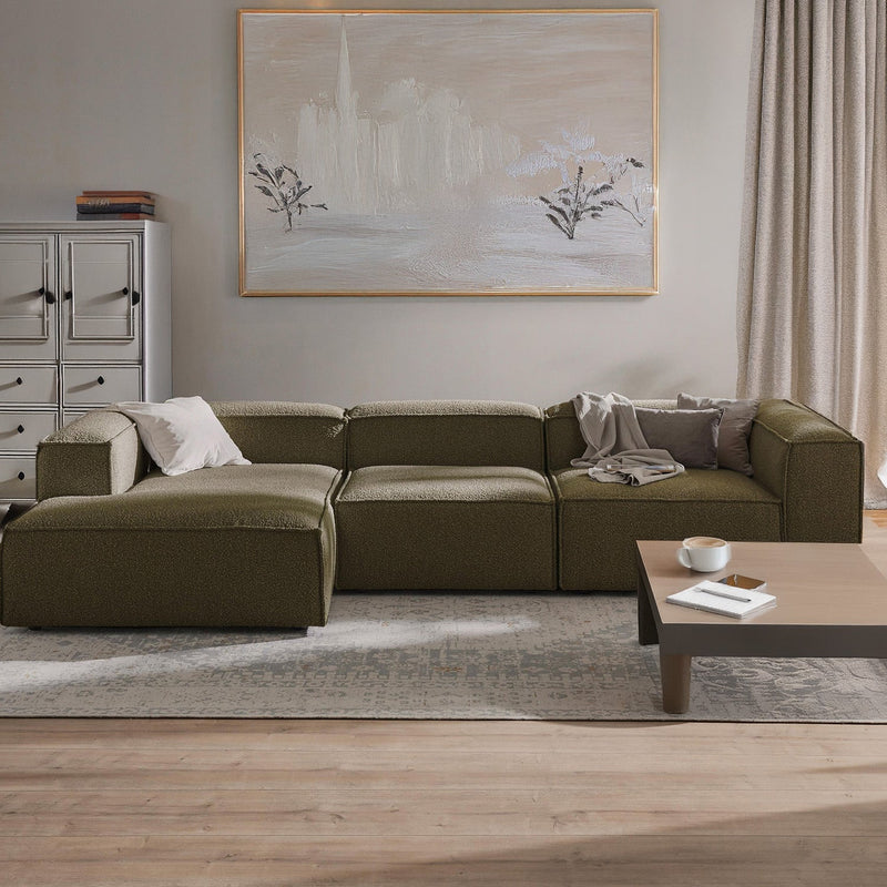 Trevi L-Shape Sofa in Green