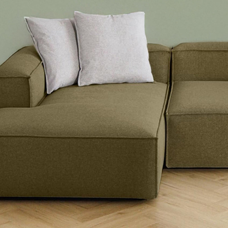 Trevi L-Shape Sofa in Plush Green