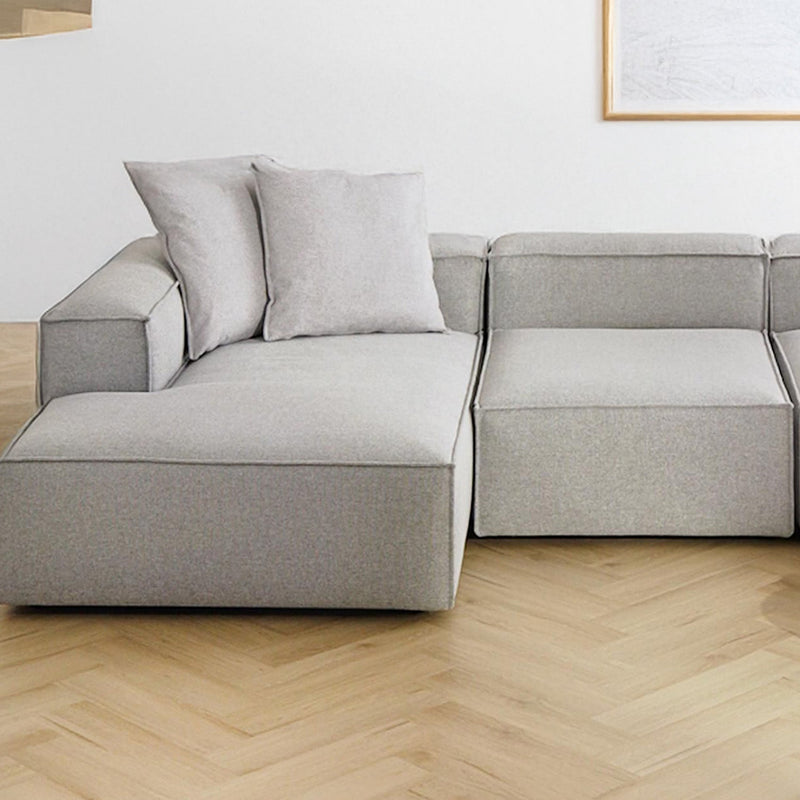 Trevi L-Shape Sofa in Light Gray