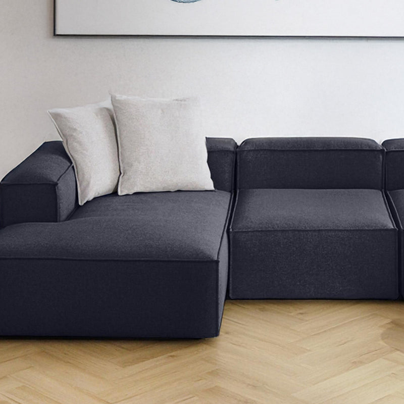 Trevi L-Shape Sofa in Blue