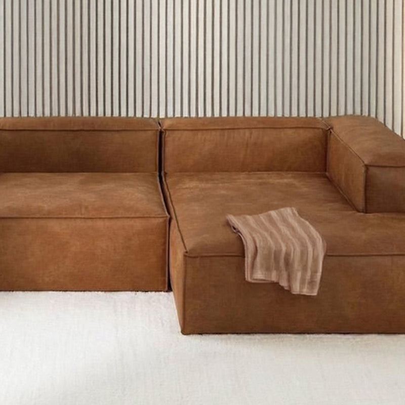 Trevi L-Shape Sofa in Brown