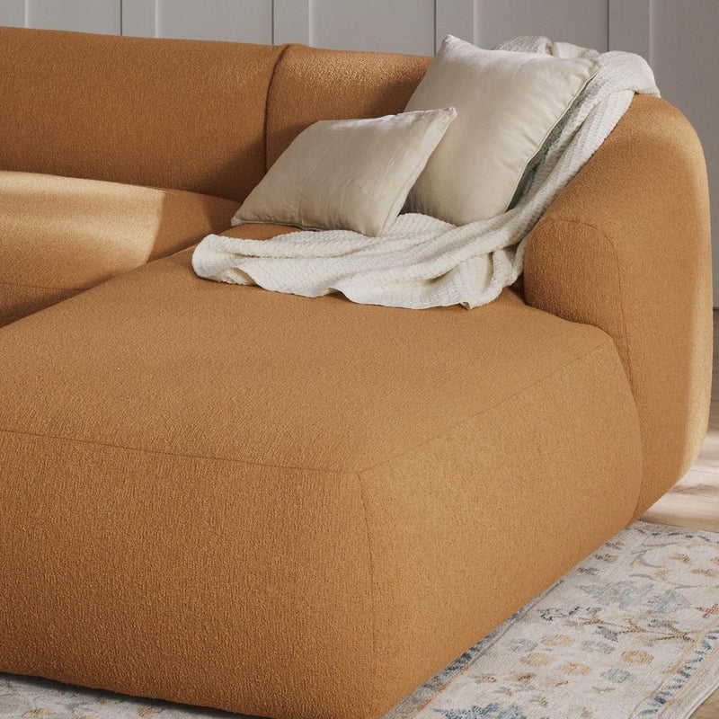 Brera L-Shape Sofa in Rustic Brown