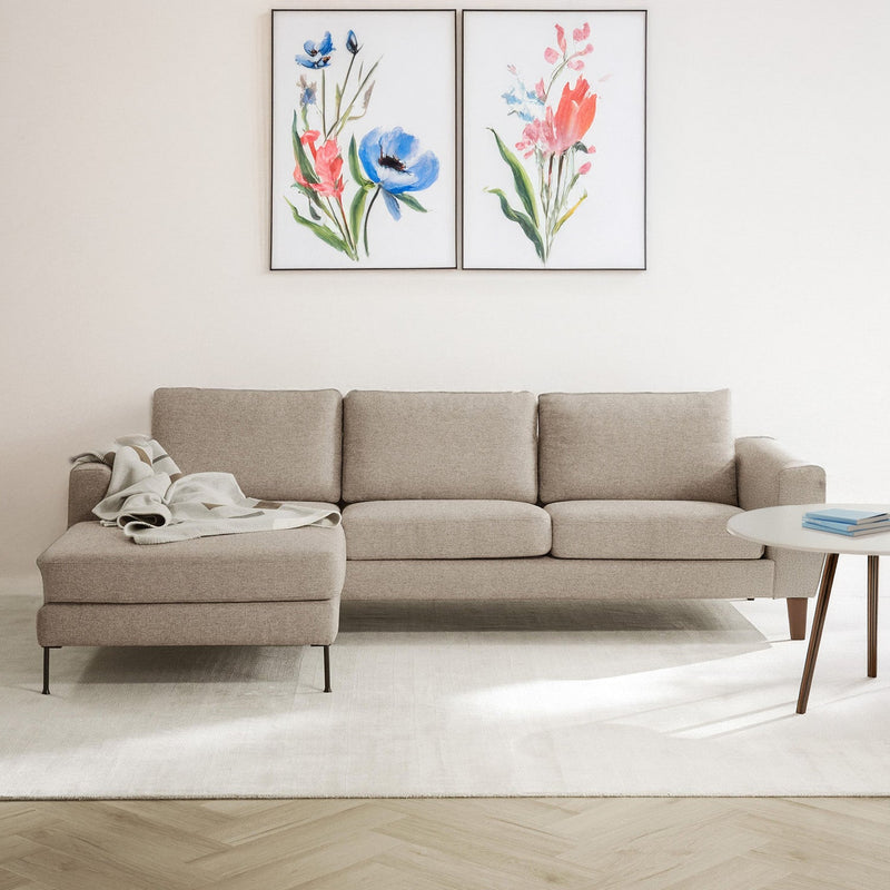 Garda L-Shape Sofa in Off White