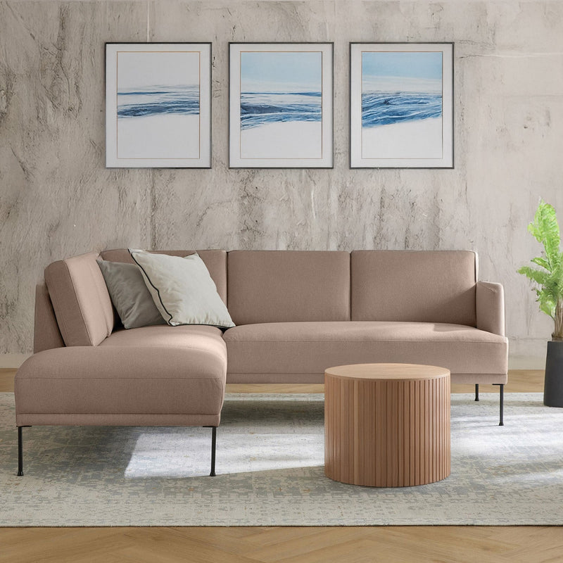 Catania L-Shape Sofa in Brownish Beige
