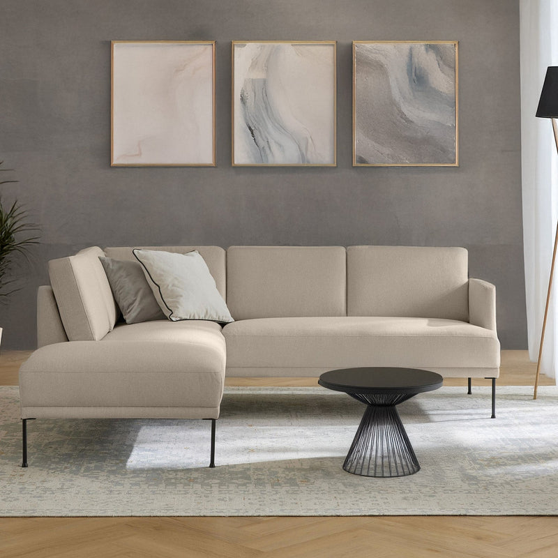 Catania L-Shape Sofa in Off White