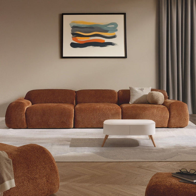 Grazia 3 Seater Sofa in Rustic Orange