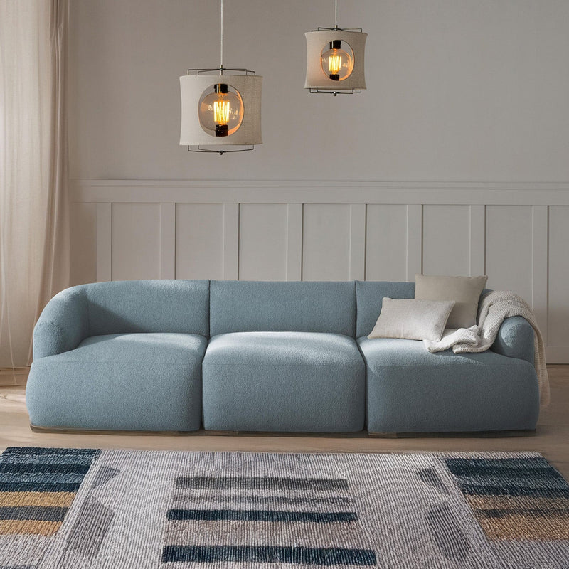Ostia 3 Seater Sofa in Sky Blue