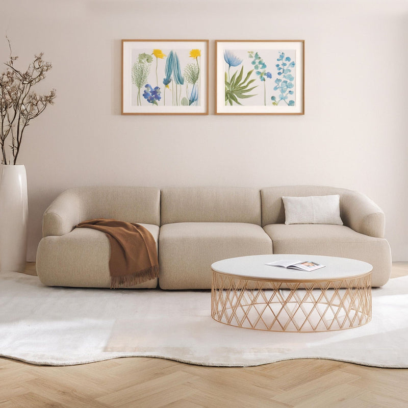 Ostia 3 Seater Sofa in Off White