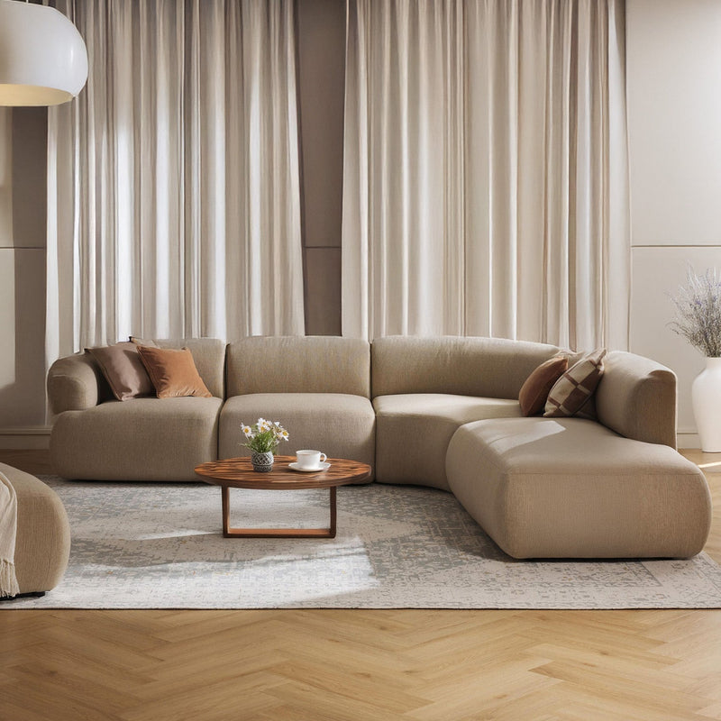 Caracalla L-Shape Sofa in Off White