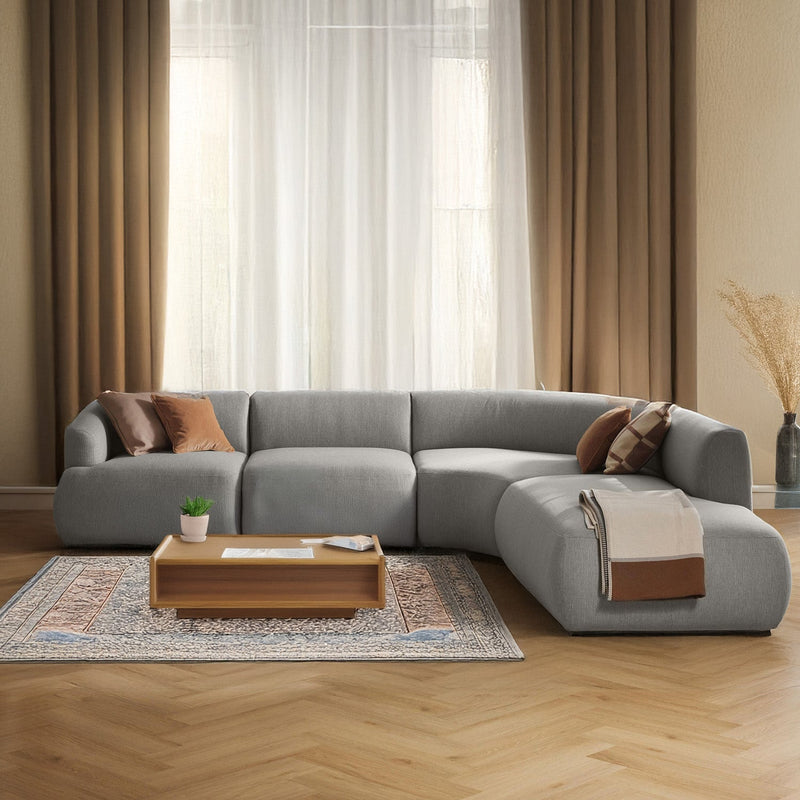 Caracalla L-Shape Sofa in Gray