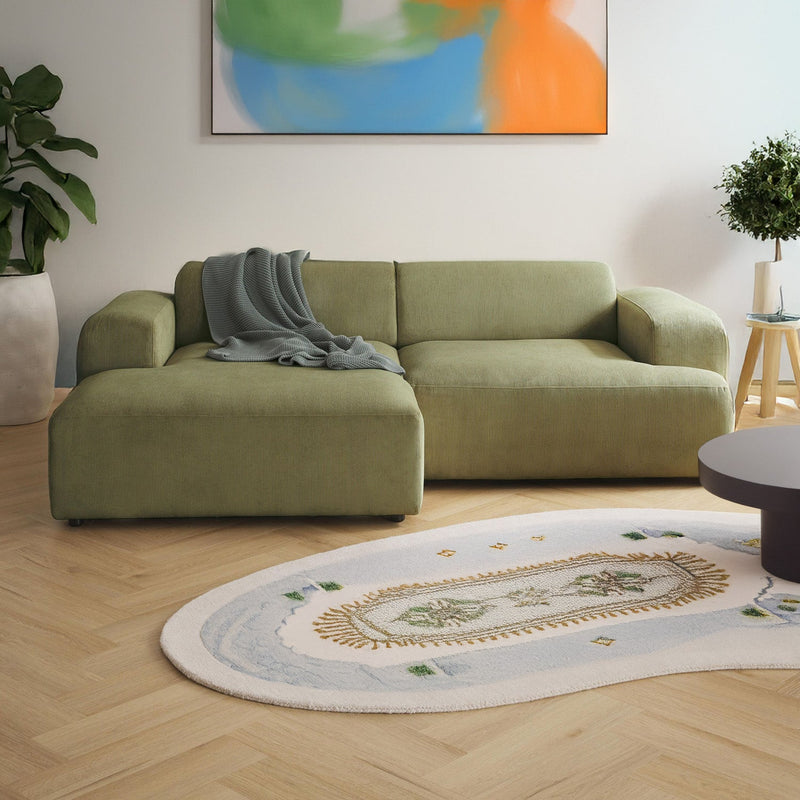 Tivoli L-Shape Sofa in Green
