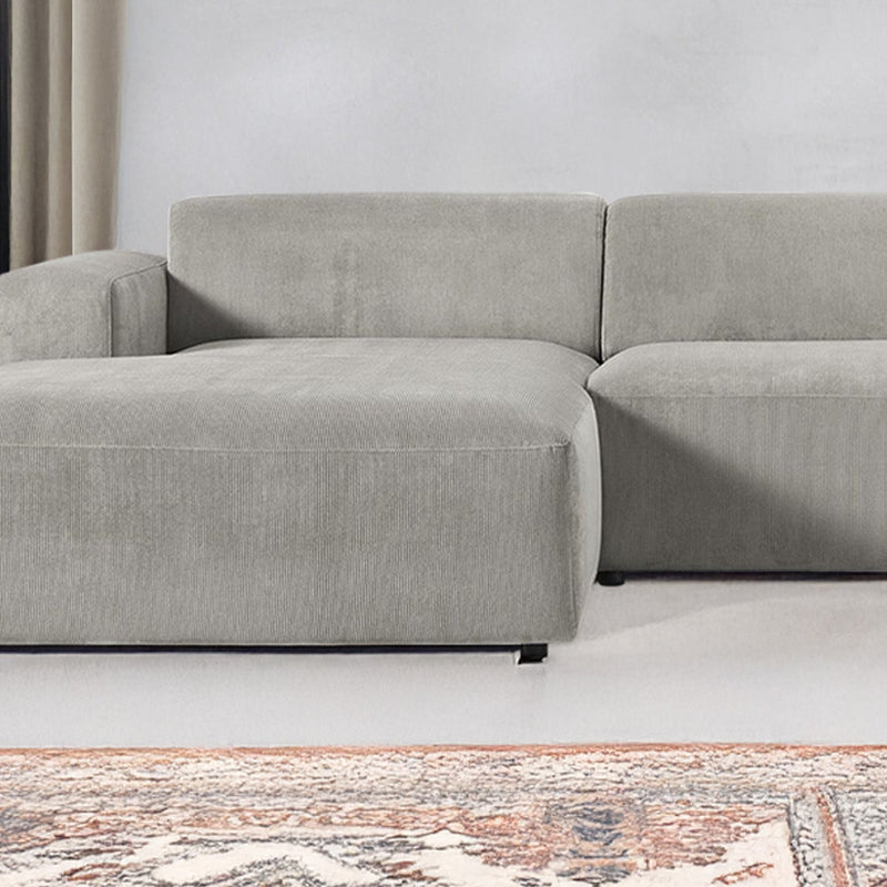 Posada L-Shape Sofa in Silver Gray