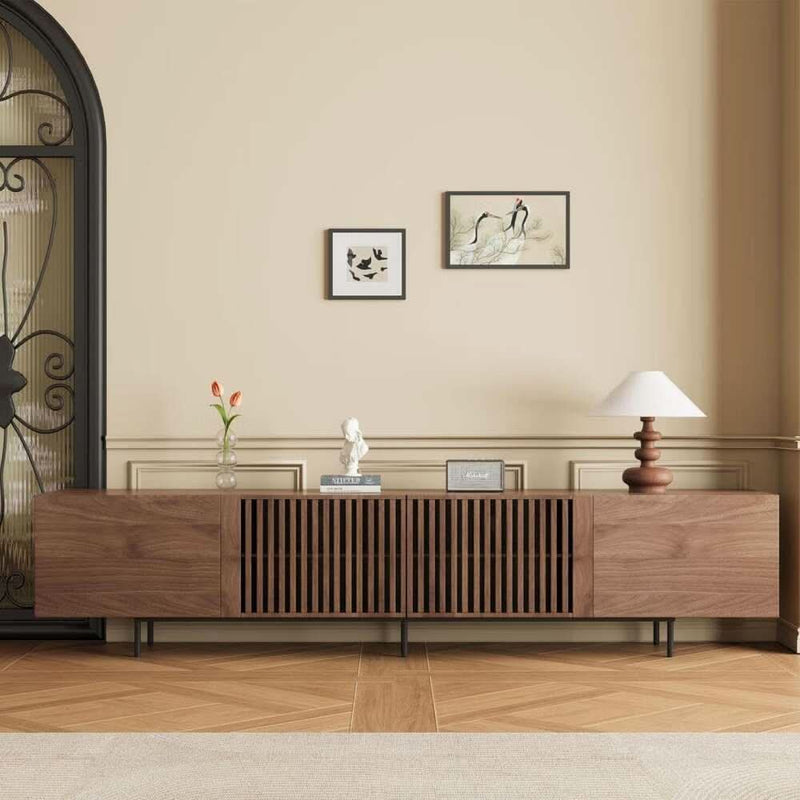 Stylish mid-century modern TV stand with Ample storage for media devices