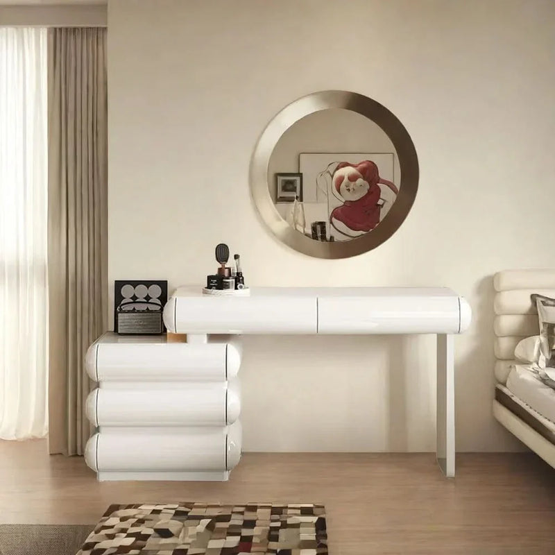Luxury Modern Dressing Table with Sleek Glossy Finish