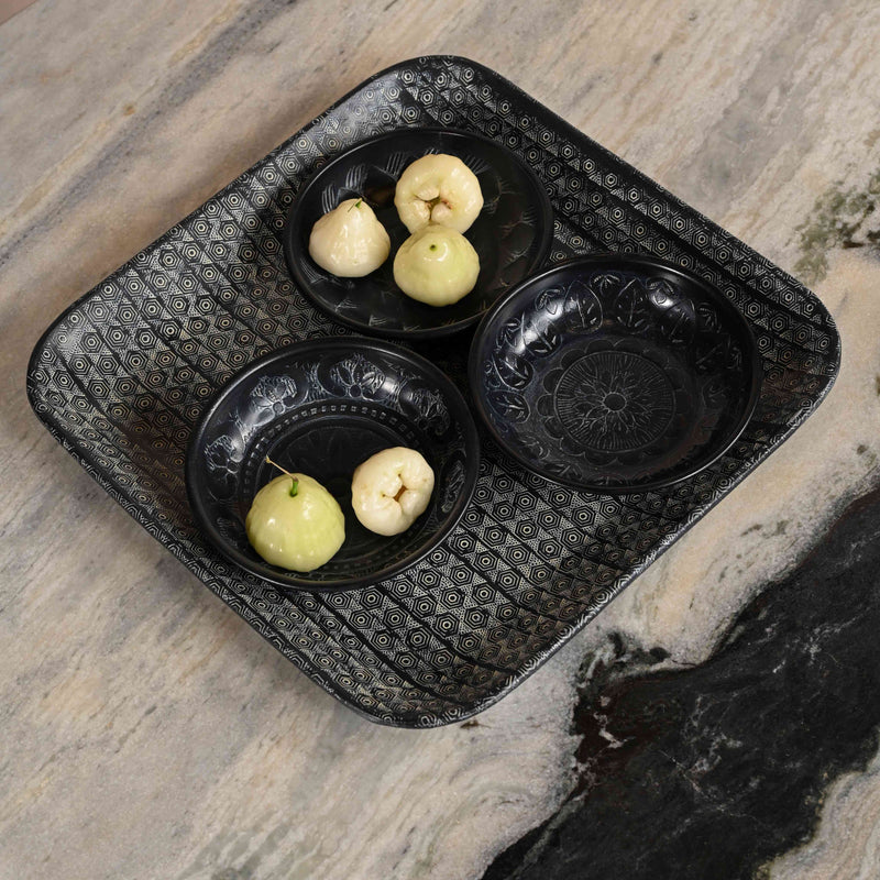 Etched Tapas Plate