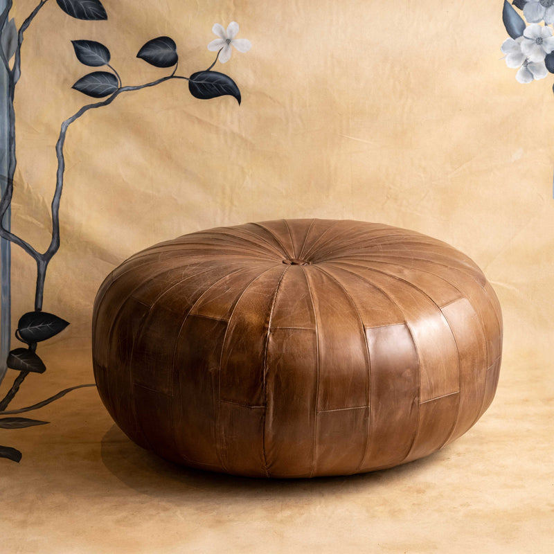Marrakesh Leather Pouff